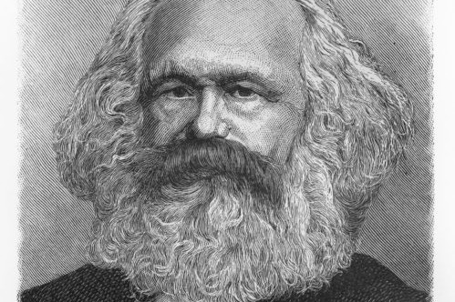 Sketch Drawing of Karl Marx.