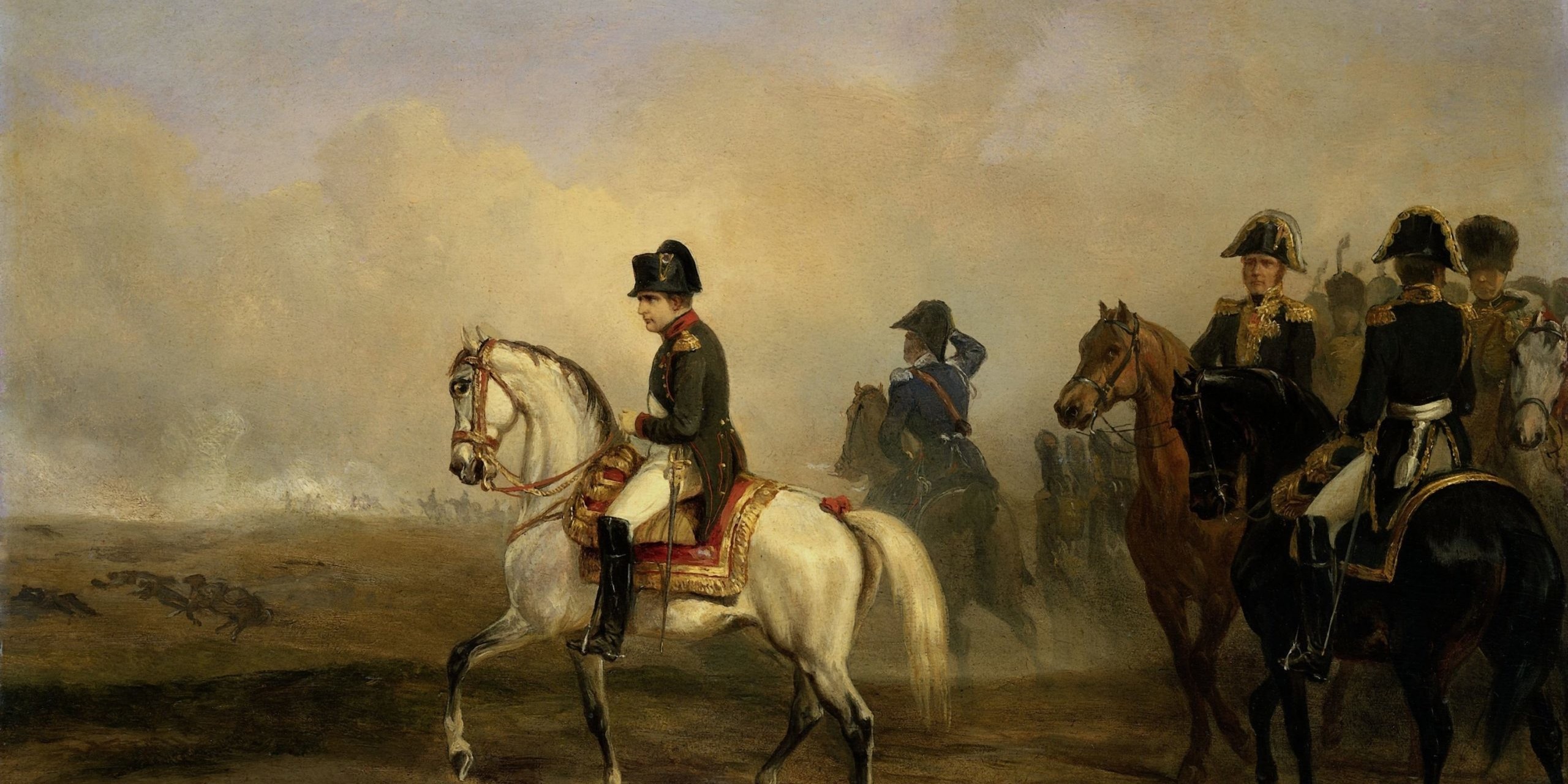 Emperor Napoleon I and his Staff on Horseback.