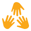 Orange Hands Icon