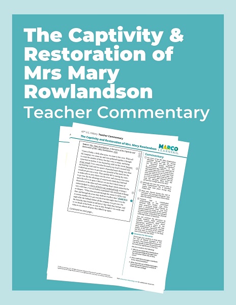 Mrs Mary Rowlandson Teacher Comment Thumb